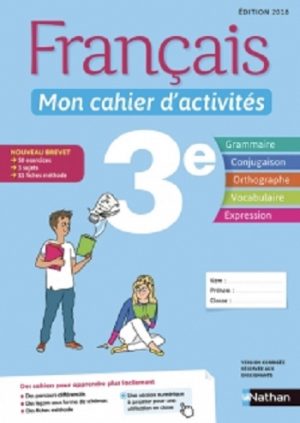 Mon cahier d’activité français 3ème