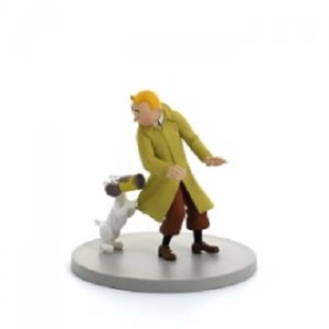 Tintin box scene - Tintin and Snowy with the crab tin Moulinsart