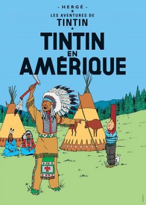 Tintin Poster - Tintin en Amérique