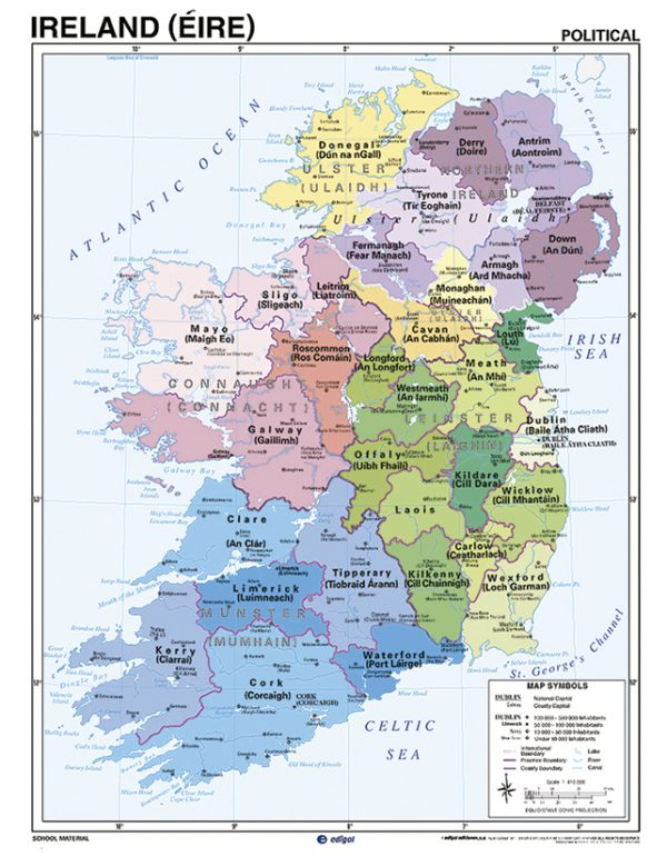 Laminated Map of Ireland - Image 2