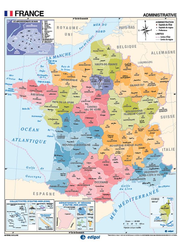 Laminated Map of France - Image 2